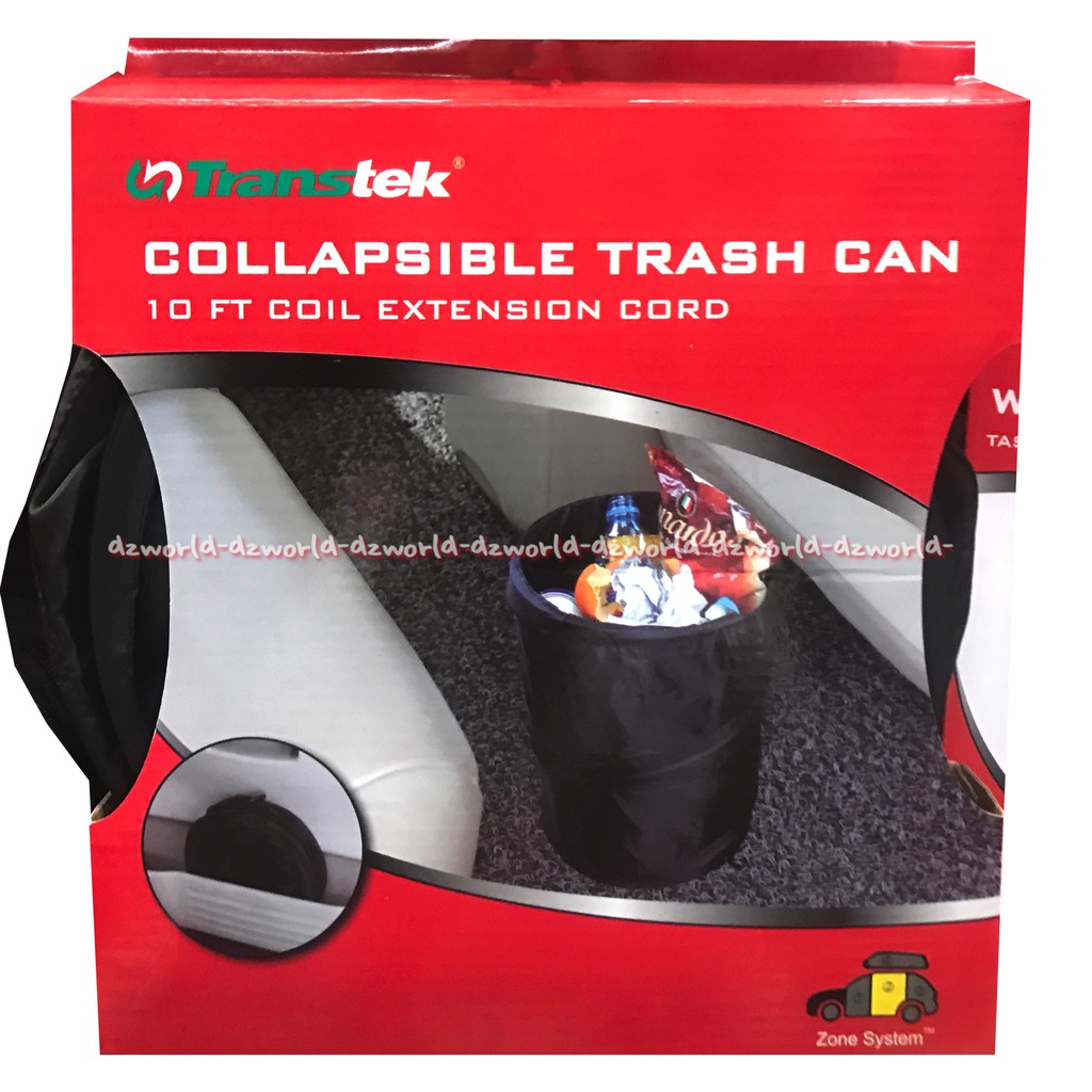 Otto Klasse Transtek Trash Bin Keranjang Sampah Mobil Keranjang Portable Lipat Hitam Black