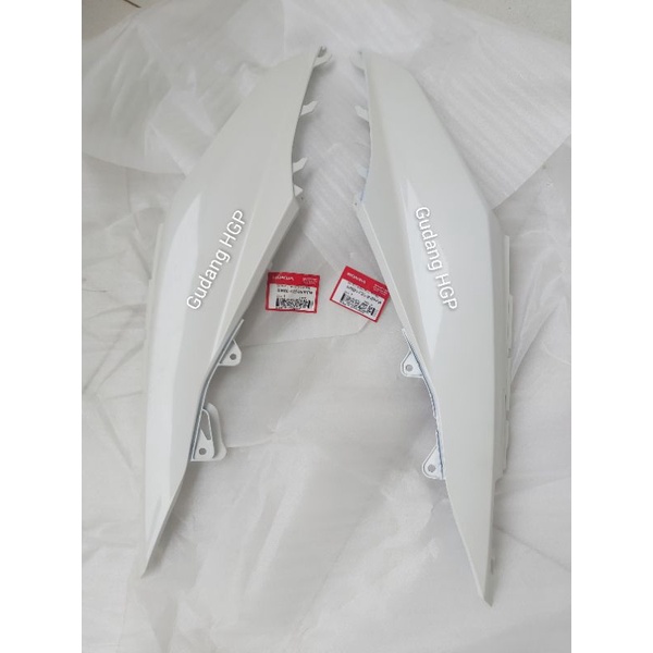 Cover Body L & R Set Pearl White Beat F1 CBS 2012 2014 83500 83600-K25-900PFW Ori Honda Genuine Part