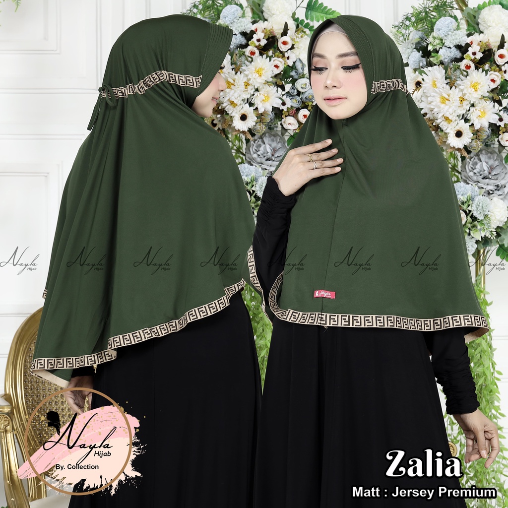 Khimar Instan Serut Zalia Jilbab Bergo  Jersey Super Premium Terbaru dan Termurah  Nayla Hijab