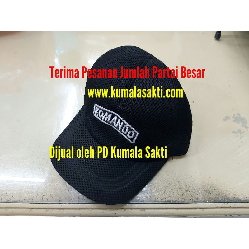 Topi Jaring Komando Hitam|Topi Loreng Kopasus|Kaos Dryfit Loreng Komando|Sabuk TNI|Kopel TNI|Baret