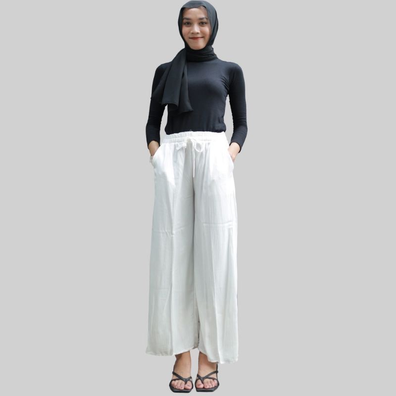 LOOSE PANTS CULLOTE CELANA PANJANG SANTAI KULOT CRINKLE WANITA