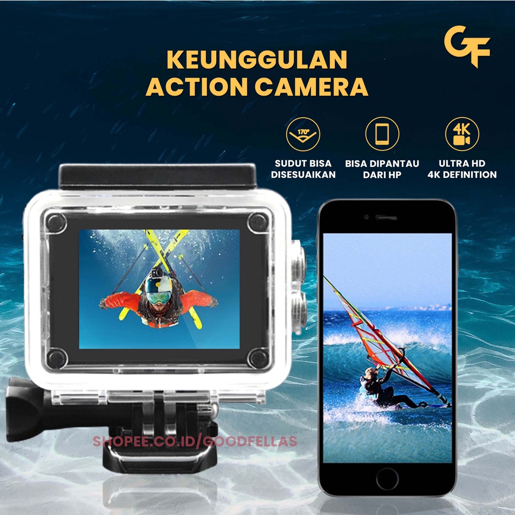 Action Camera 1080 HD Include Case Anti Air dan Aksesoris Lengkap - GoodFellas-5