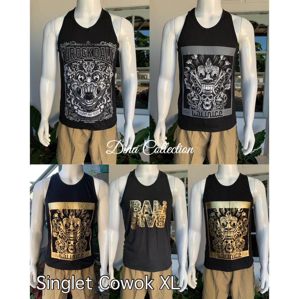 KAOS SINGLET COWOK MOTIF MIX