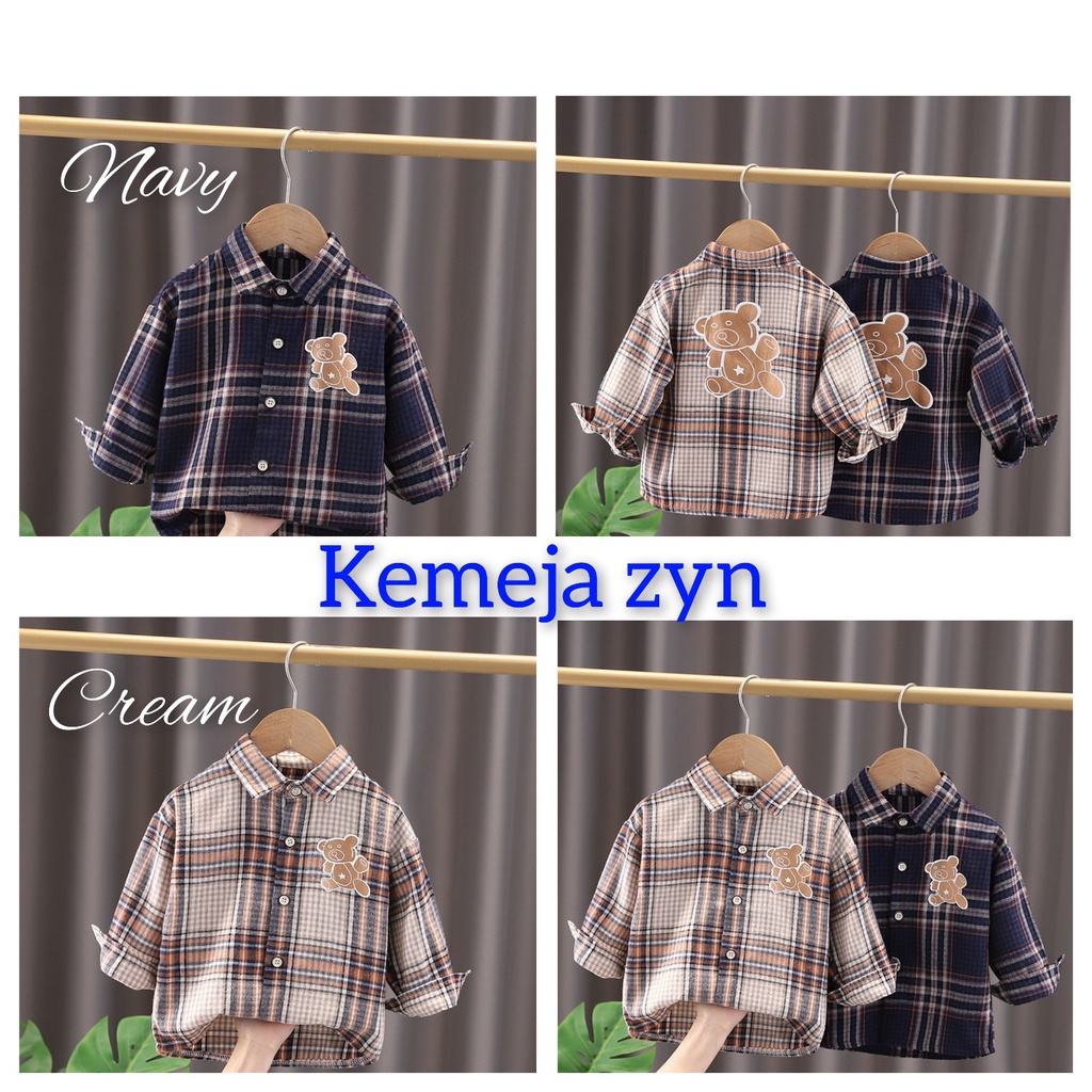 Kemeja Anak Laki Laki Baju Atasan Anak Kemeja Lengan Panjang Korean Style