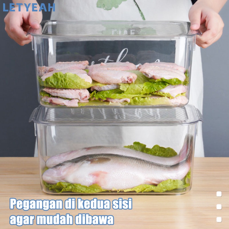 letyeah Kotak kontainer makanan kulkas / food storage box kotak Penyimpanan dengan tutup