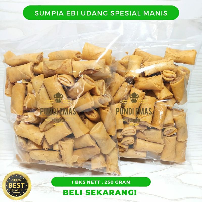 

SUMPIA UDANG ABON EBI SPESIAL 250GR MAKANAN RINGAN SNACK KILOAN