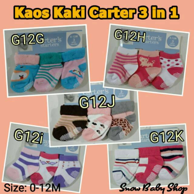 Kaos Kaki Carter 3 in 1 (0-12M)