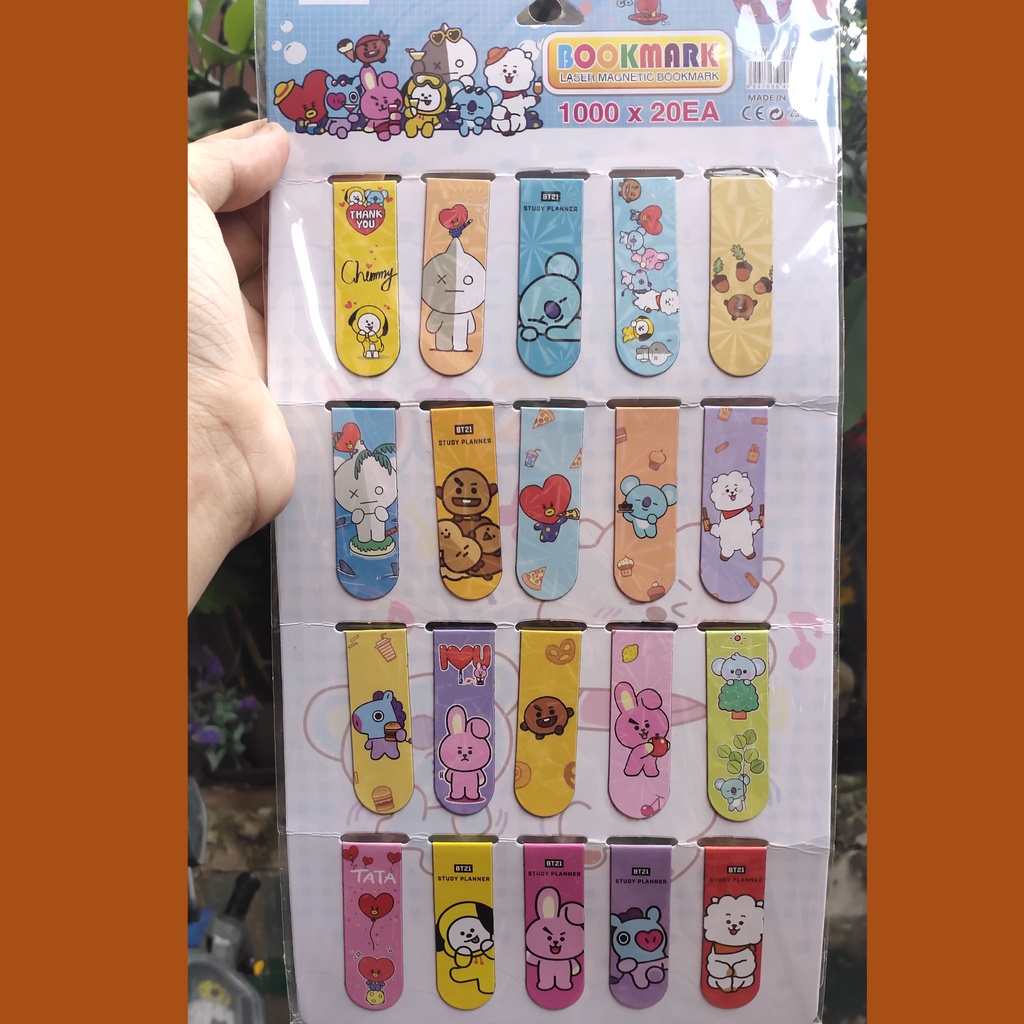 Bookmark Magnet BTS21 Korea Pilih Karakter Favorit mu