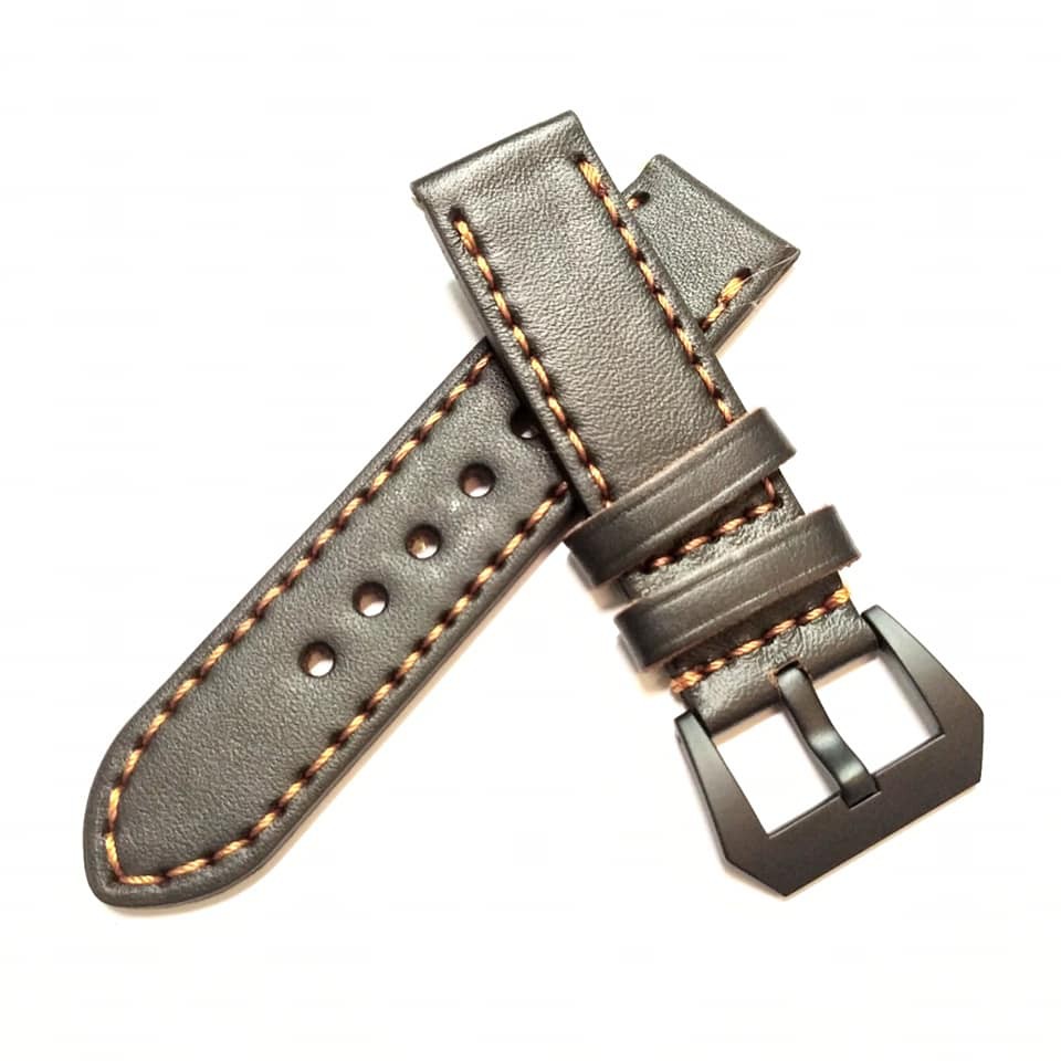 Strap Tali jam Tangan Kulit Asli 24mm Original - Drake brown