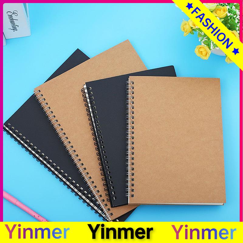 

COD✨ A5 Kraft Paper Coil Book Simple Student Notebook Meeting Notepad Buku Akuntansi Portabel-Yinmer