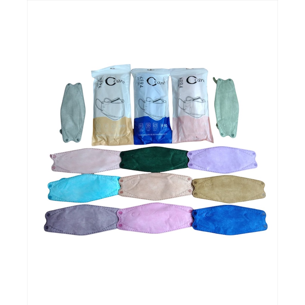 MASKER KF94 C-CARE WARNA WARNI 4PLY ISI 10PCS
