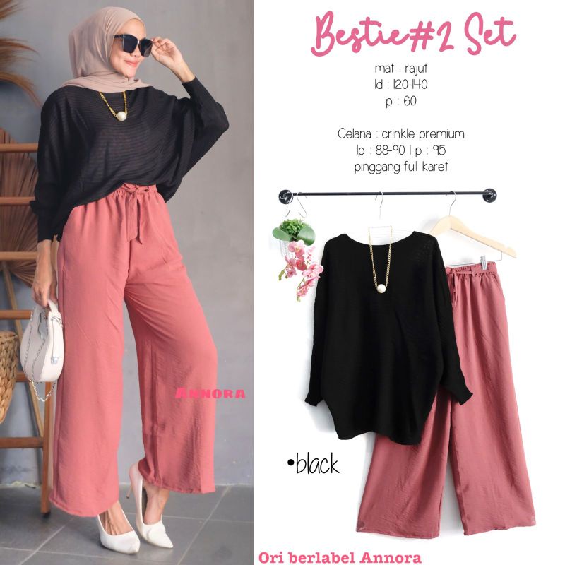 BESTIE#2 SET RAJUT WANITA JUMBO LD120CM MELAR MURAH
