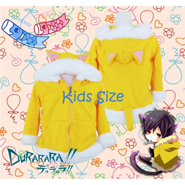 HP41512 [JAKET ANAK] Izaya Neko Kids (Yellow) - Kodomo Series cosplay kawaii jepang jaket hoodie cat