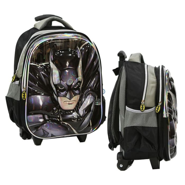 Tas Trolley Anak Ransel Sekolah Tk Paud Sd Karakter Batman Spi BY942  Tk Besar Import Batman Batok