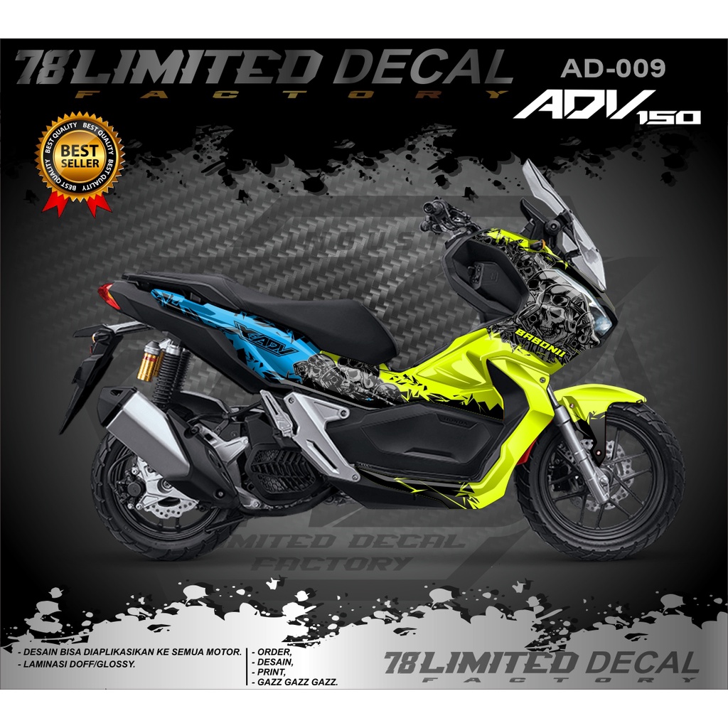 Decal Adv 150 Fullbody Dekal Stiker Sticker Adv 150 Desain Grafis AD-009