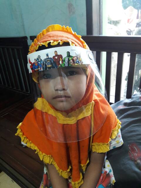 Face shield anak / pelindung wajah anak / mika pelindung viru s