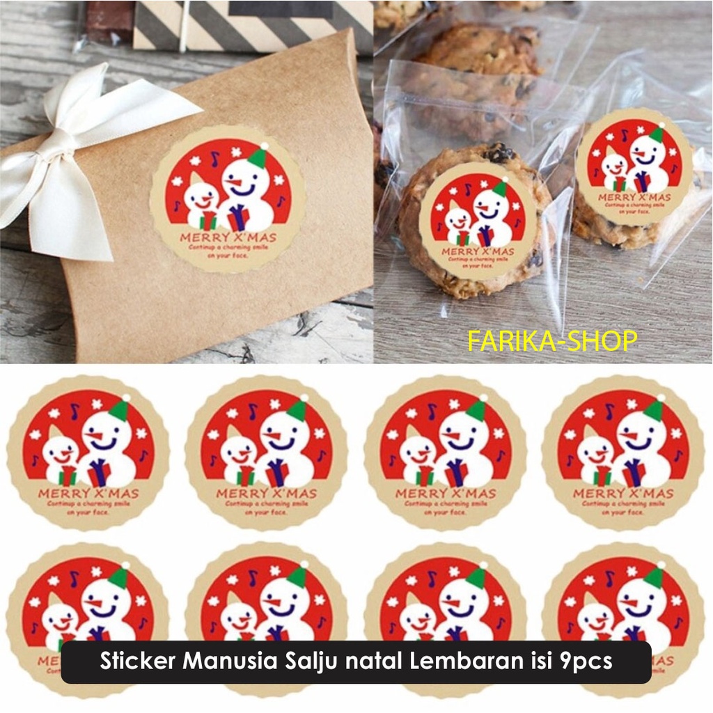 

Stiker Natal Merry Christmas / Sticker Label Hiasan Dekorasi Gift Box Hampers