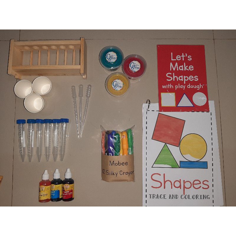 MONTESSORI Mainan Edukasi Anak 2 Color and Shapes Activities &amp; Crayons