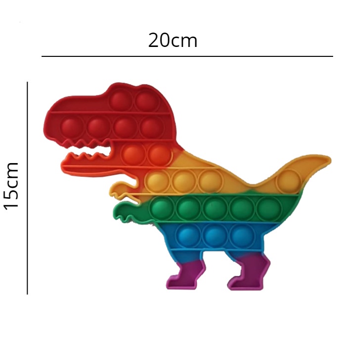 glinkshop1 Pop it  Grosir Dinosaurus Dino T-Rex trex Rainbow Premium Bahan Tebal Berkualitas