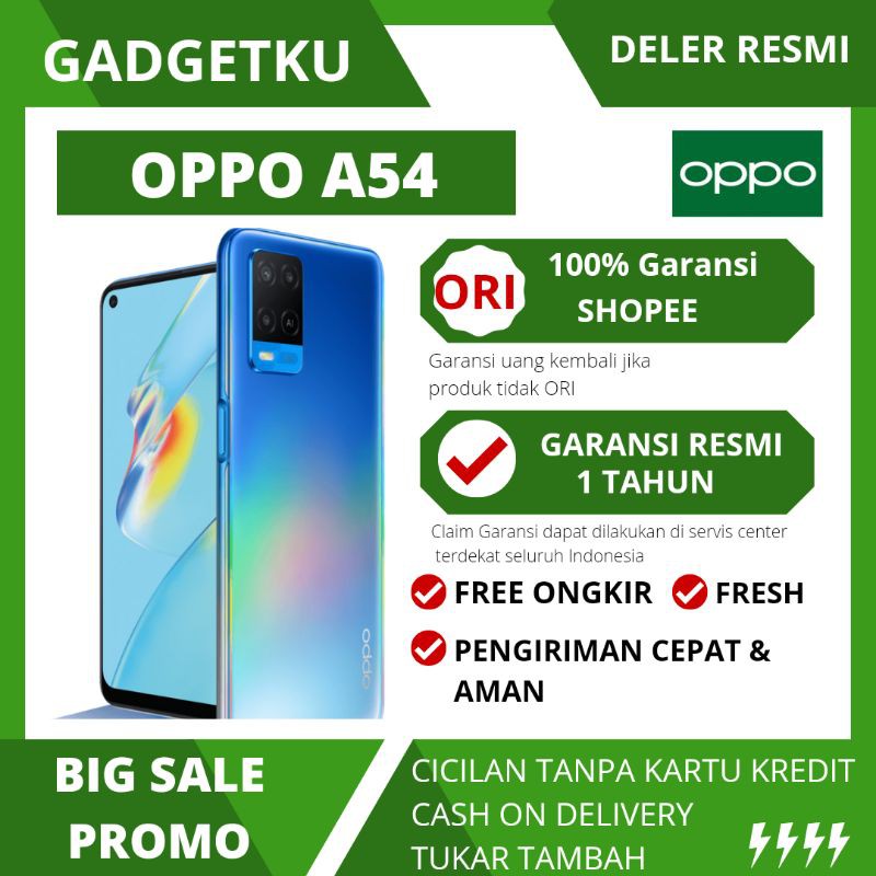 OPPO A54 RAM 6/128 GB  GARANSI RESMI OPPO HARGA TERMURAH  TERLENGKAP ORIGINAL OPPO A54