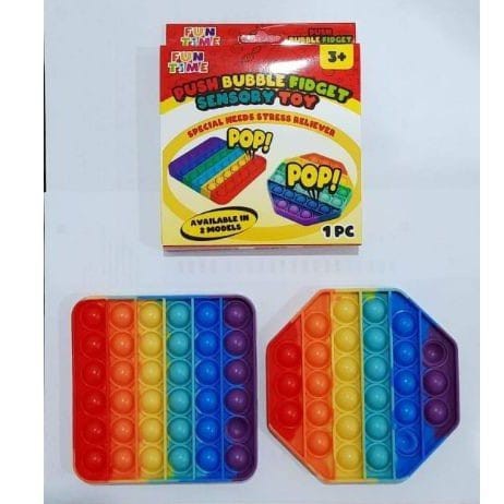 Mainan Anak Pop It Fidget/ Pop It fidget Toys Bubble Rainbow