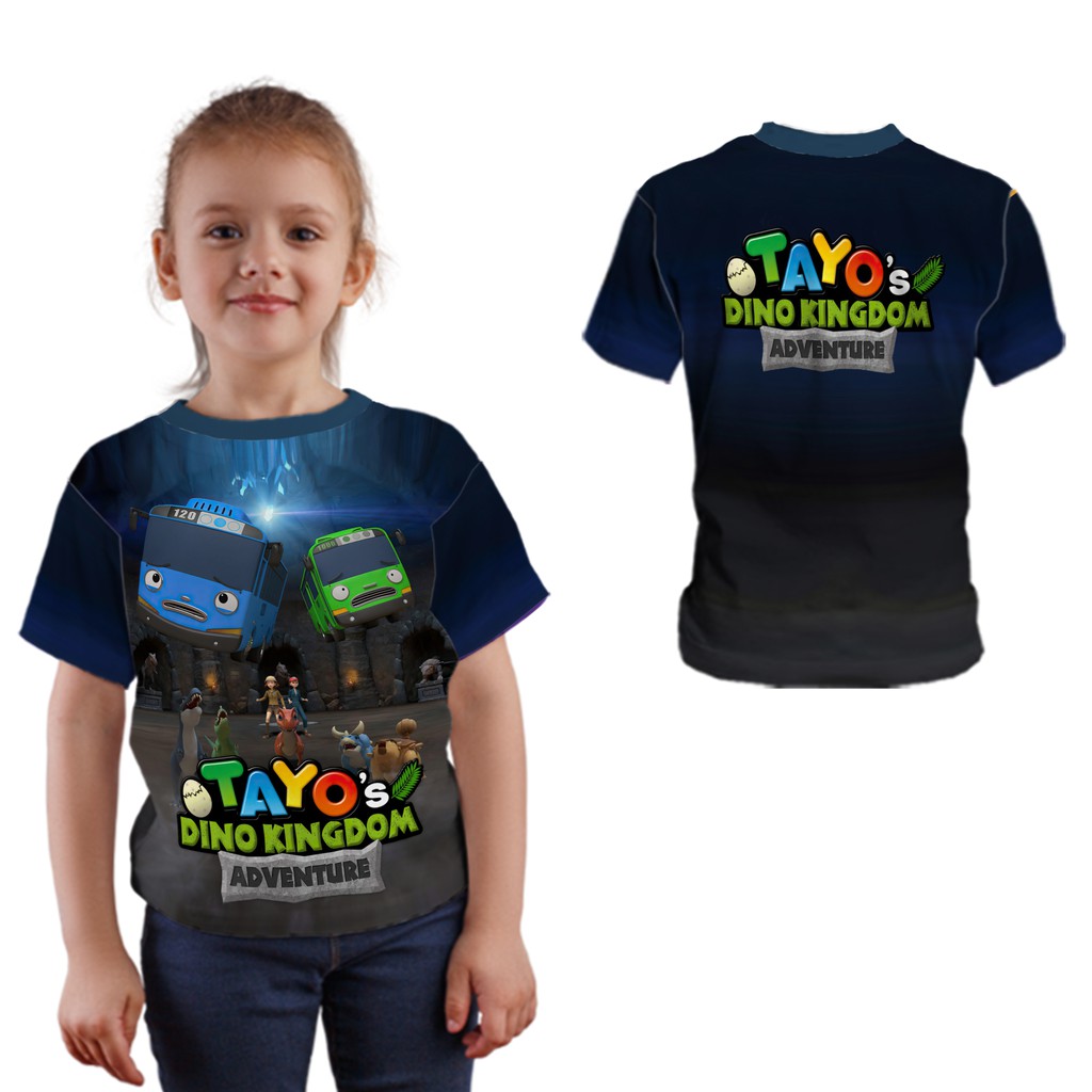 TAYO - Baju Jersey Kaos tayo anak perempuan printing Free Name