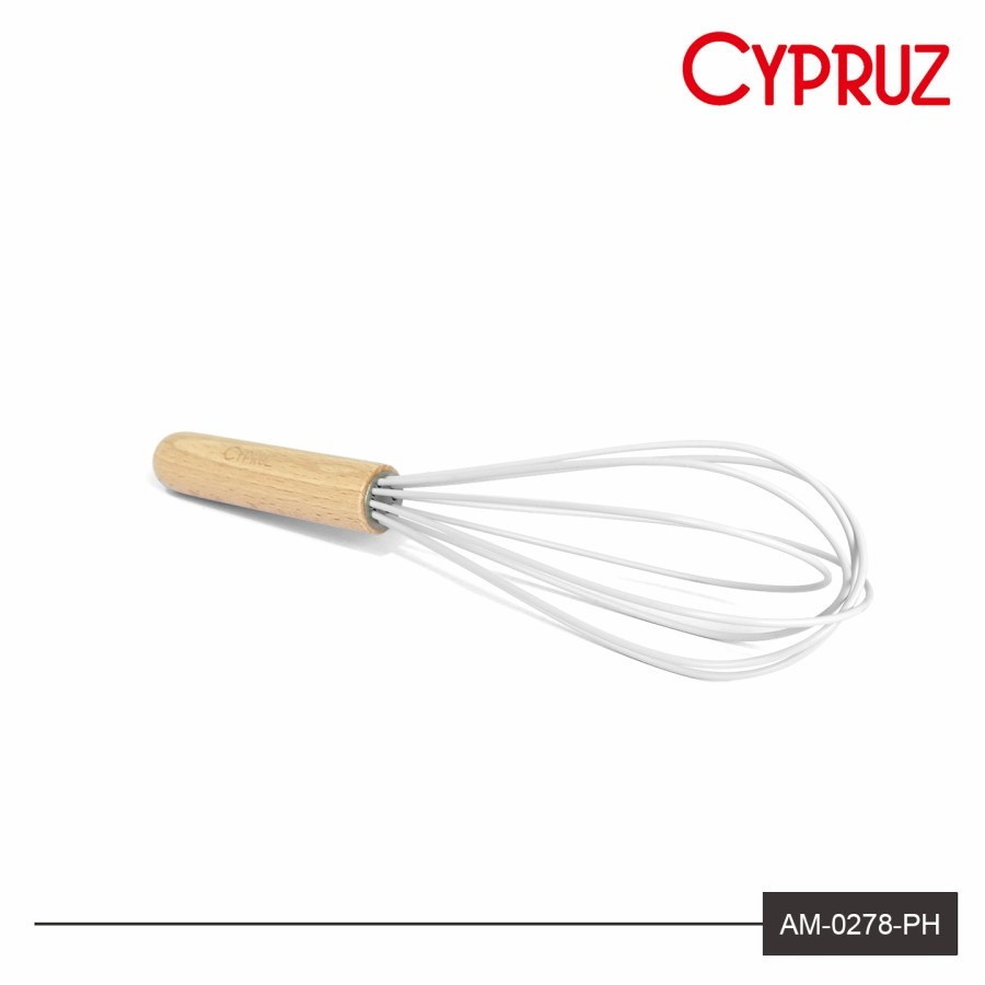 Cypruz Kitchen Tool Silicone AM0278 Kocokan Telur Gagang Kayu