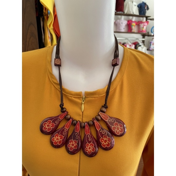Sale Kalung kayu, kalung fashion, kalung etnik, handmade etnik