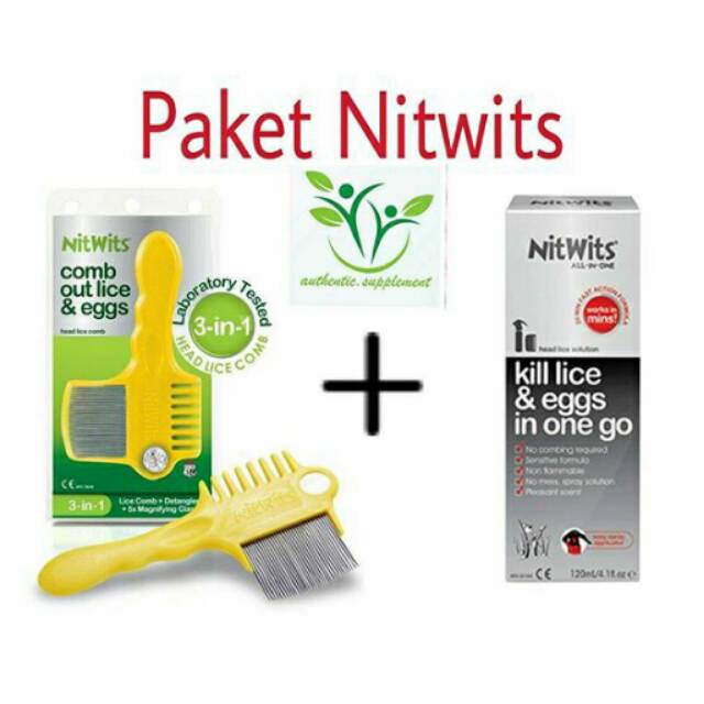 Paket sisir serit kutu nitwits+nitwits all in one/sisir kutu import nitwits/obat kutu import nitwits