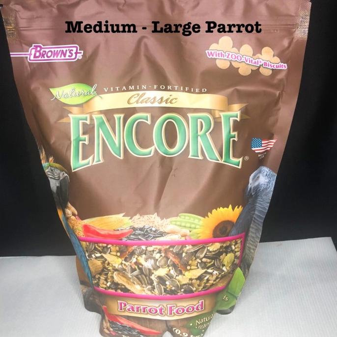 monggo] BROWNS ENCORE CLASSIC LARGE PARROT 900GR BIJI BIJIAN PARROT