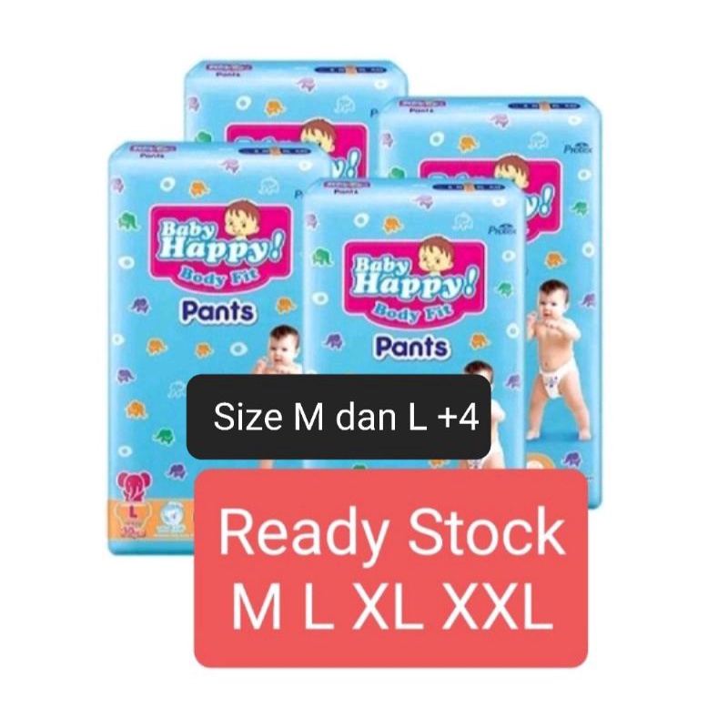 READY POPOK BABY HAPPY SIZE M L XL XXL type celana SIAP KIRIM