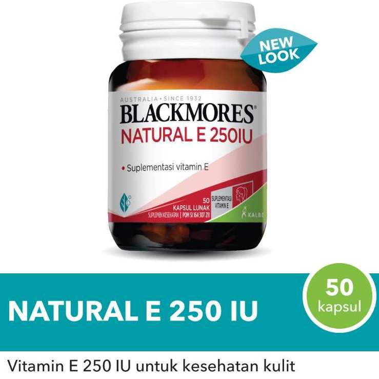 Blackmores Natural E 250 IU 50 Capsule BPOM Kalbe