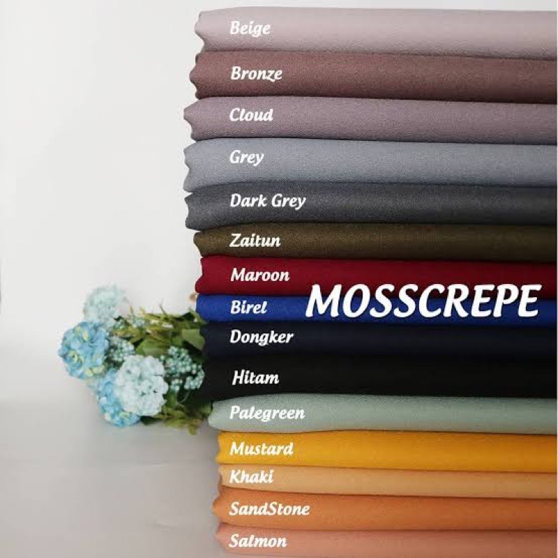 Bahan Moss crepe