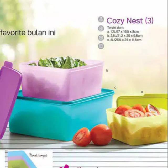 Jual Cozy Nest Tupperware Pcs Shopee Indonesia