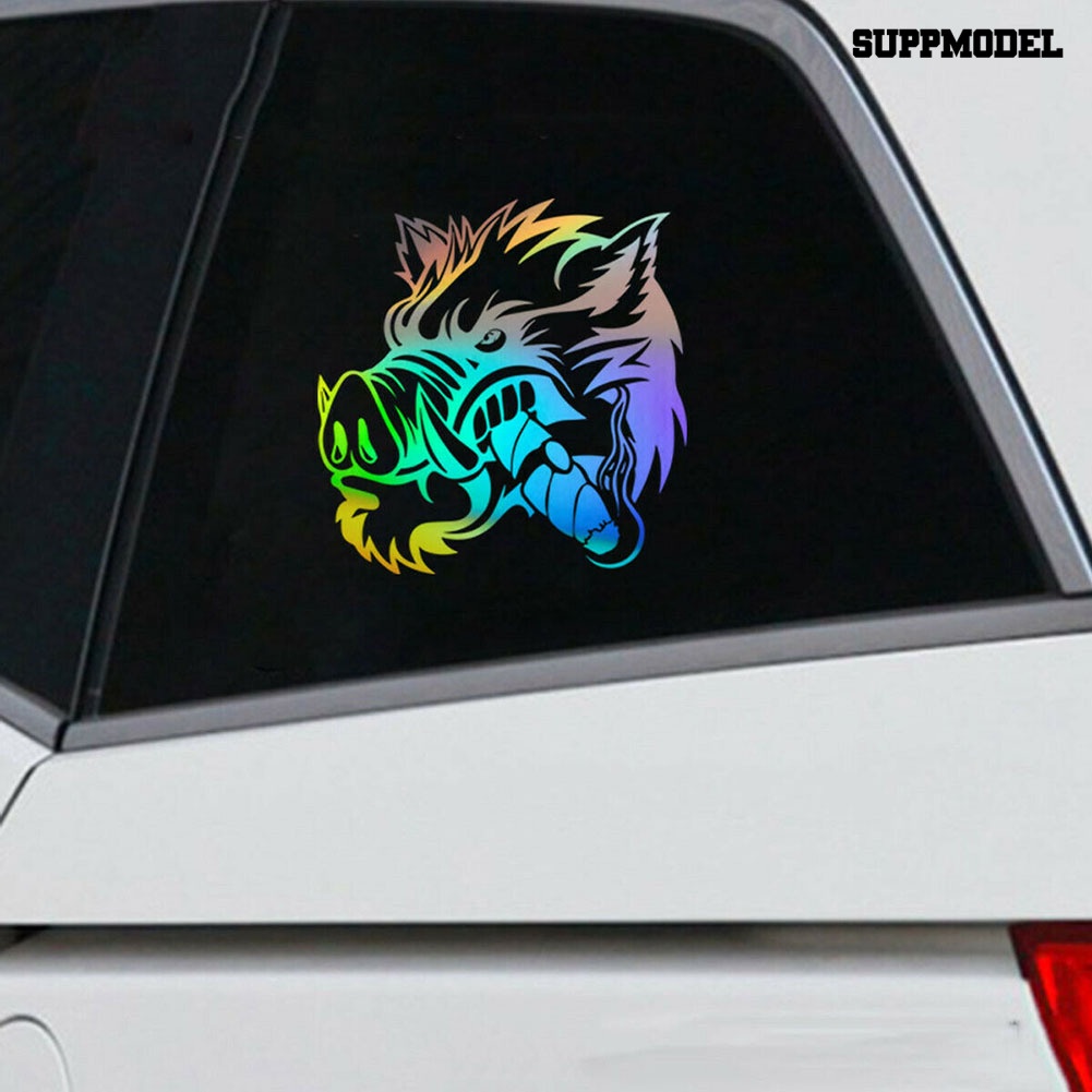 Sticker Decal Reflektor Dekorasi Bodi Mobil Motif Gambar Binatang Liar