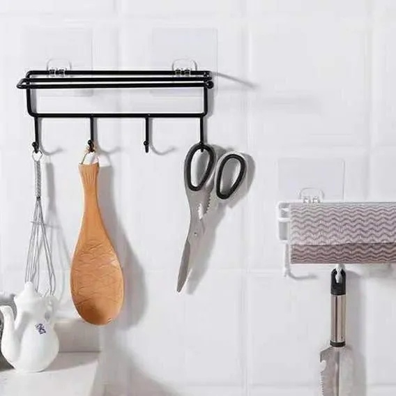 Double-sided Adhesive Wall Hooks for Hanging Racks / Seamless Under Wire Shelf Rack  Hanger Holder Storage Hooks