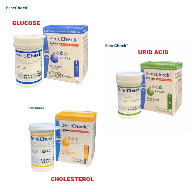 strip benecheck glucose / gula