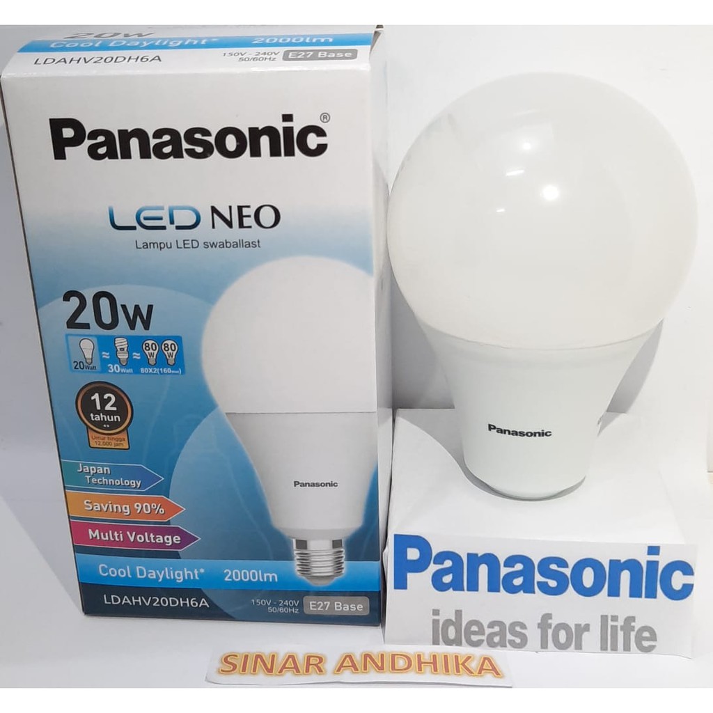 LAMPU LED BULB NEO PANASONIC 20 WATT PUTIH