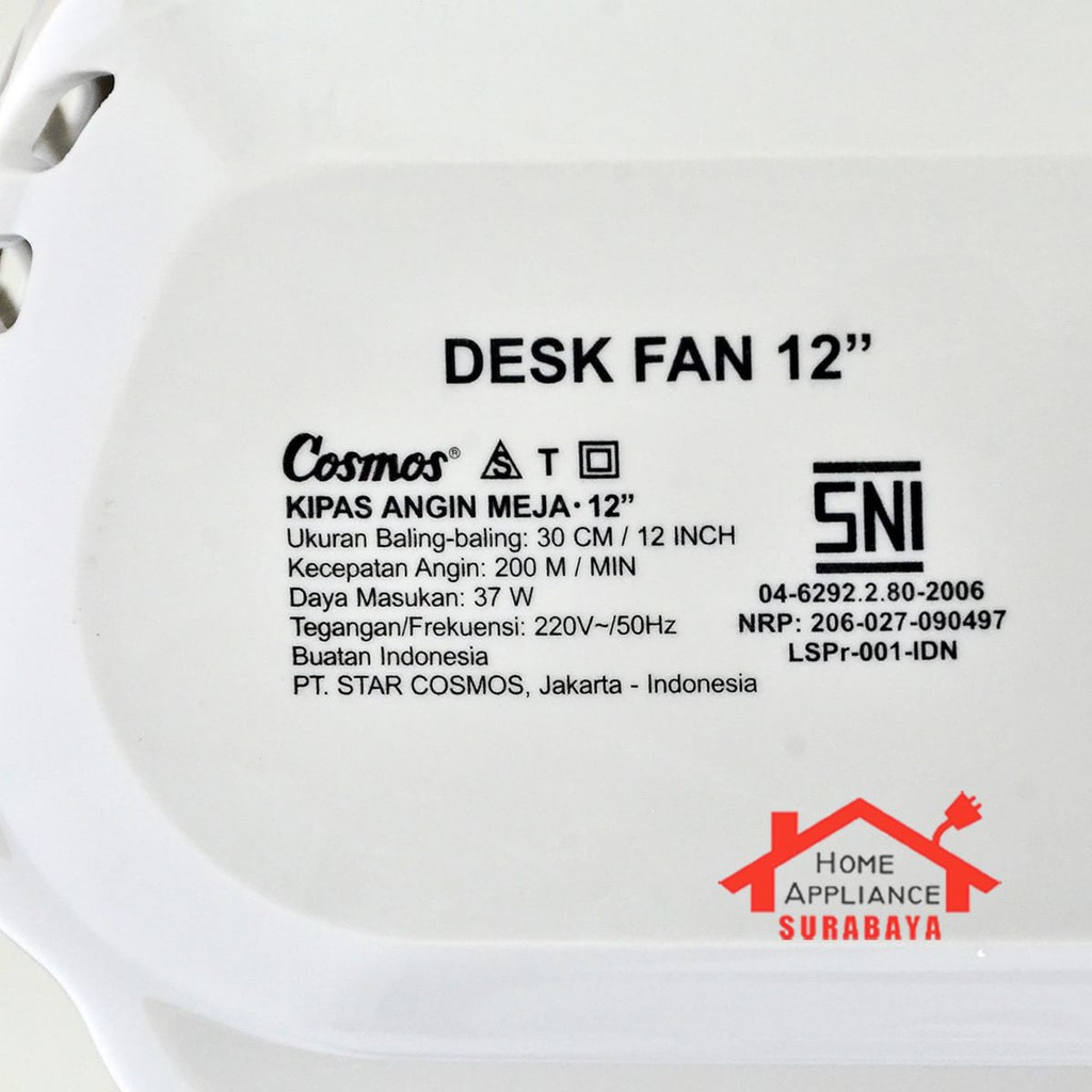 Kipas Angin Meja Desk Fan Cosmos 12 Inch 12&quot; 12-DSE / 12DSE / 12 DSE