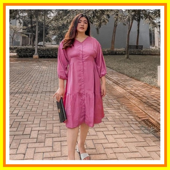 Kurviig - Alesya Dress Premium / Dress Brokat /Dress Bigsize/ Dress Party/ Dress Tile / Dress Jumbo 