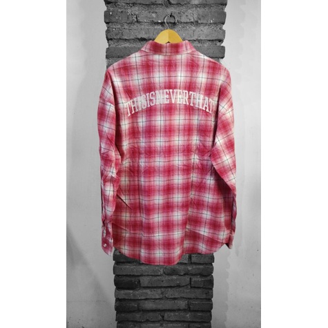 original thisisneverthat oversized flannel size L / kemeja flanel oversize this is never that