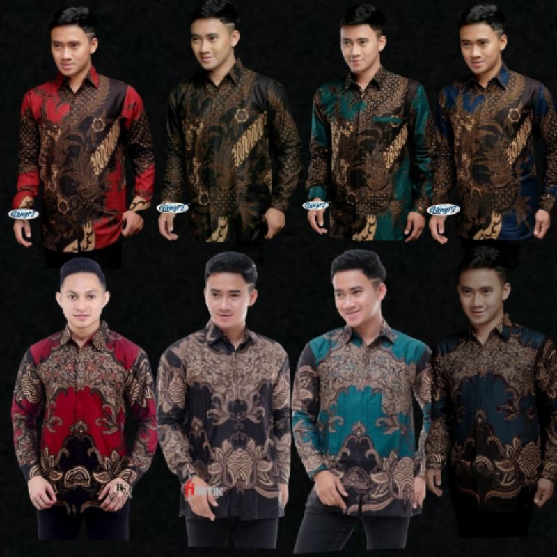 Kemeja Batik Pria PPBTK07 Modern Lengan Panjang Casual Modis Trendy masa kini M L XL ASLI PEKALONGAN