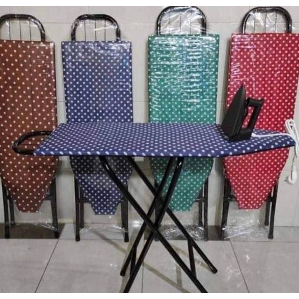 MEJA SETRIKA DUDUK DAN BERDIRI KAKI BESI KUAT FBL FREE PACKING BUBBLEWRAP