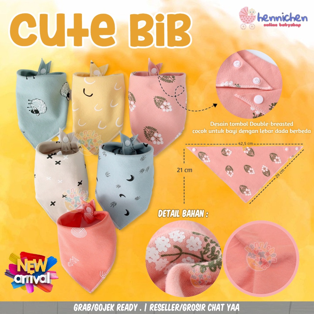 CUTE BIB SEGITIGA SALABBER SCARF BANDANA / CELEMEK BAYI SLABER BAYI BIBS / TADAHAN ILER / CELEMEK MAKAN BAYI