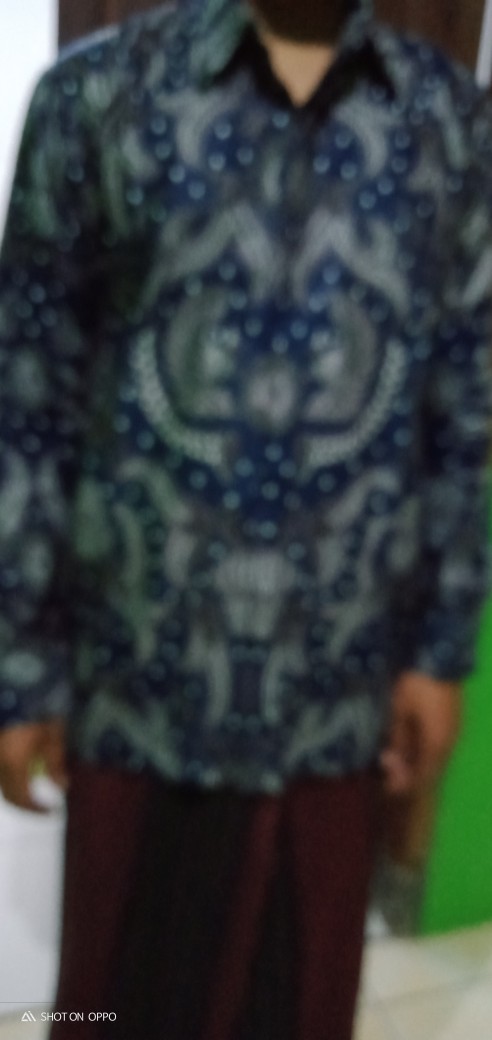 New Atasan Batik Pria Lengan Panjang Kenongo Hem Padi Pekalongan M L Xl Xxl