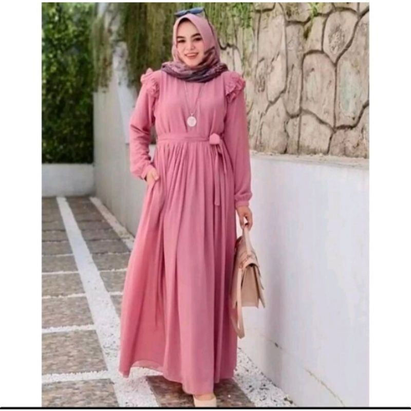 Gamis Kimoko Lace Gamis Ceruty Polos Gamis Terbaru 2022