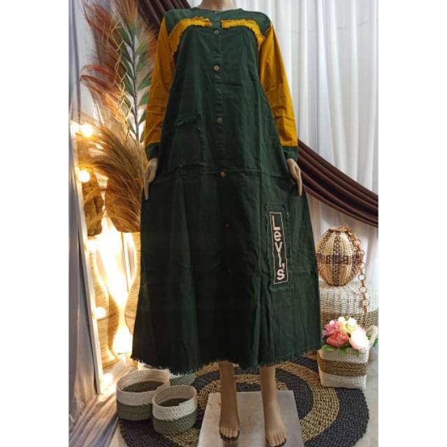 GAMIS DENIM/GAMIS BORDIR/ GAMIS LEVIS/ GAMIS FULL KANCING