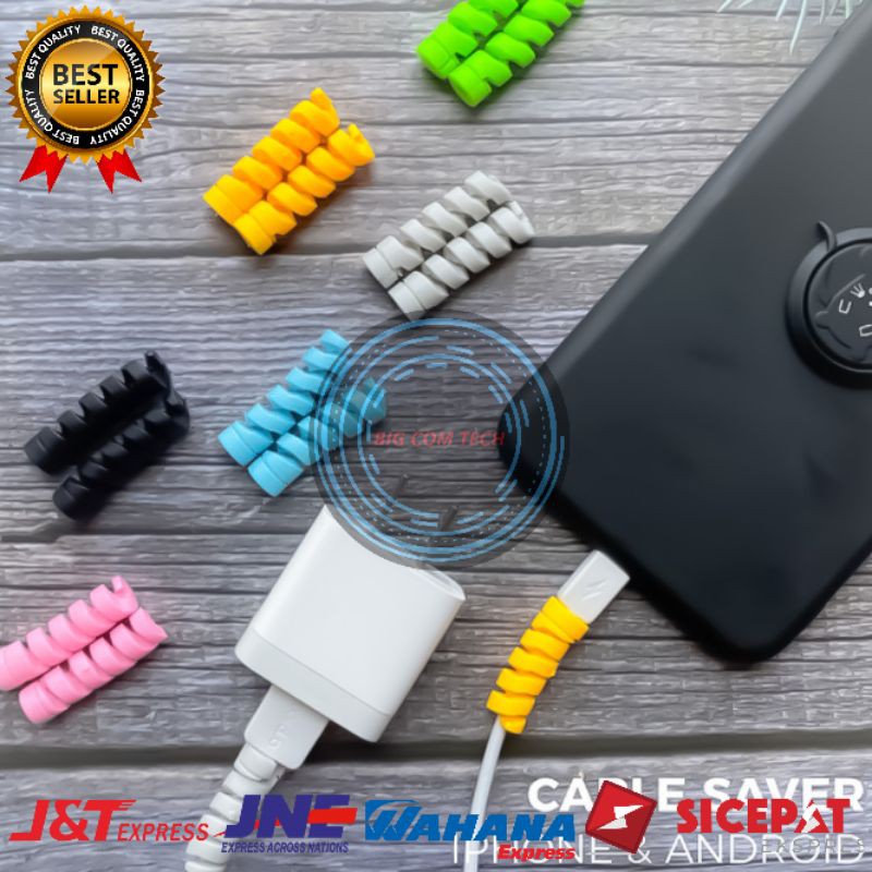 Pelindung Kabel Data Charger Spiral Pendek Samsung / Cable Data Casing Protector Universal