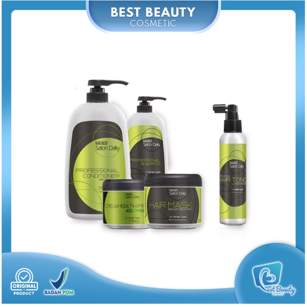 ★ BB ★ Makarizo Professional Salon Daily SERIES - Shampoo Pump Bottle 950 mL - Redensifying Hair Tonic Spray Bottle 150ml - Creambath Pro Pot 500 mL -  Hair Mask Pot 500 gr