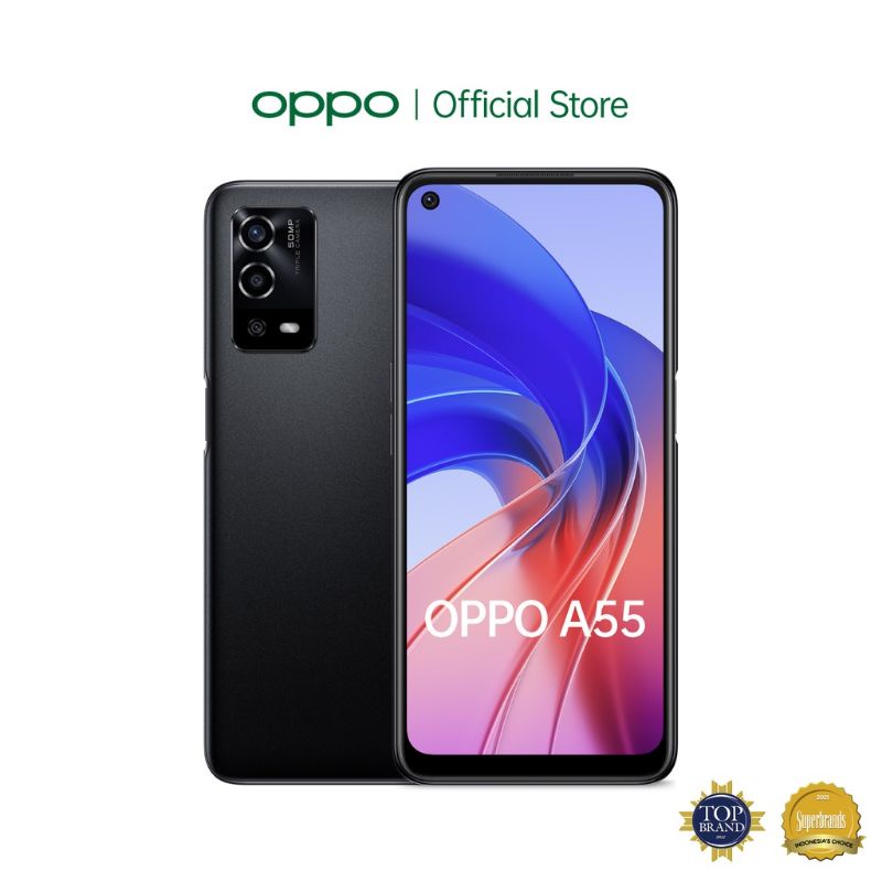 OPPO A54 6GB & A16 4GB   [GARANSI RESMI]-A55(4/64) hitam